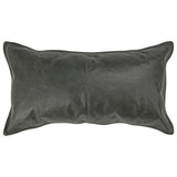 SLD Leather Lumbar Pillow, Acre Forest Green-Accessories-High Fashion Home