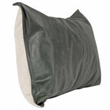 SLD Leather Lumbar Pillow, Acre Forest Green-Accessories-High Fashion Home