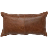 SLD Leather Lumbar Pillow, Kona Brown-Accessories-High Fashion Home