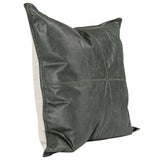 SLD Leather Pillow, Acre Forest Green-Accessories-High Fashion Home