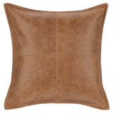 SLD Leather Pillow, Dumont Chestnut-Accessories-High Fashion Home