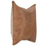 SLD Leather Pillow, Dumont Chestnut-Accessories-High Fashion Home