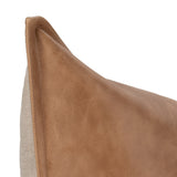SLD Leather Pillow, Dumont Chestnut-Accessories-High Fashion Home