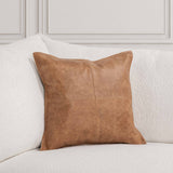 SLD Leather Pillow, Dumont Chestnut-Accessories-High Fashion Home
