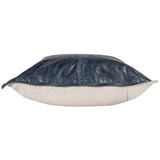 SLD Leather Pillow, Nightfall Blue-Accessories-High Fashion Home