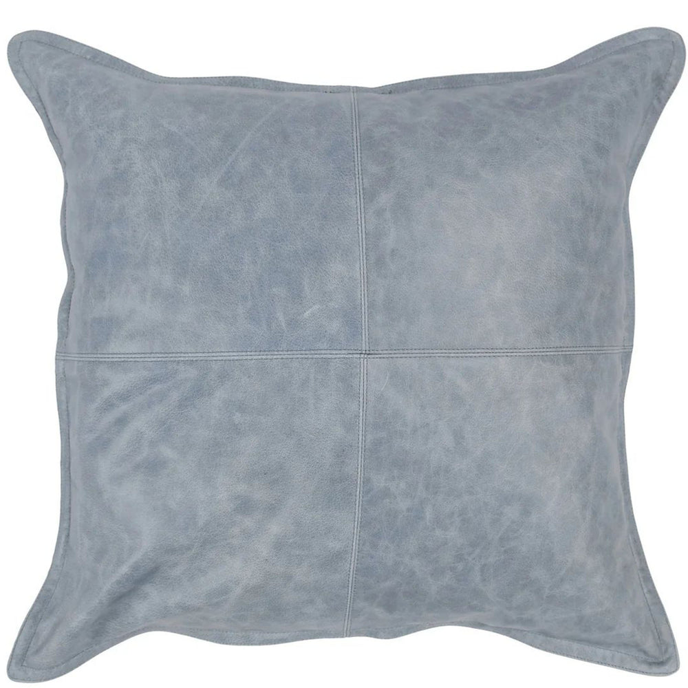 SLD Leather Pillow, Sea Fog-Accessories-High Fashion Home