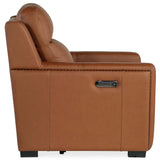 McKinley Leather Power Recliner, Candid Spice