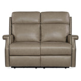 Vaughn Leather Zero Gravity Loveseat, Shattered Stone-Furniture - Chairs-High Fashion Home