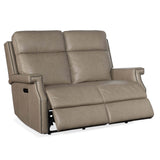 Vaughn Leather Zero Gravity Loveseat, Shattered Stone-Furniture - Chairs-High Fashion Home