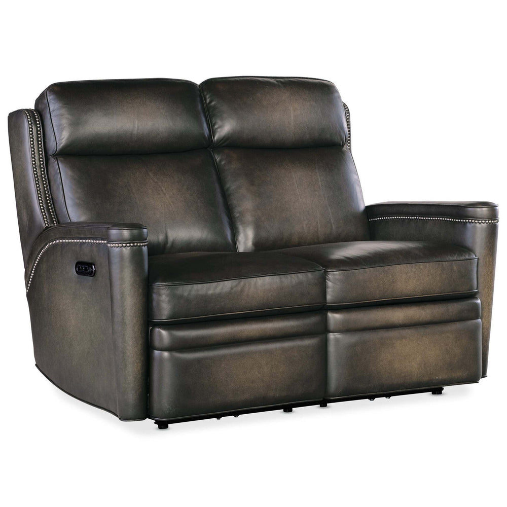 Hamilton Leather Power Loveseat by Hooker