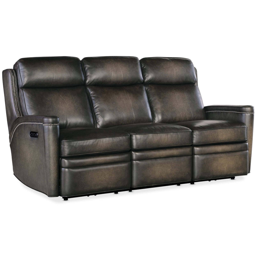 Hamilton Leather Power Sofa by Hooker
