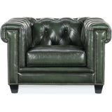 Charleston Tufted Leather Chair, Sarzana Portal-Furniture - Chairs-High Fashion Home