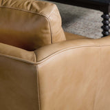 Fairfax Leather Sofa, Dark Blond-Furniture - Sofas-High Fashion Home
