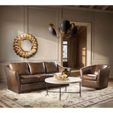 Fairfax Leather Sofa, Hazlenut-Furniture - Sofas-High Fashion Home