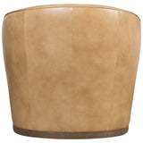 Fairfax Leather Swivel Chair, Dark Blond-Furniture - Chairs-High Fashion Home