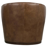 Fairfax Leather Swivel Chair, Hazlenut-Furniture - Chairs-High Fashion Home