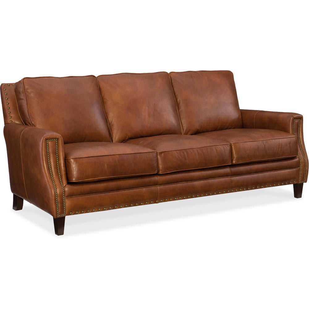 Exton Leather Sofa, Old English Saddle-Furniture - Sofas-High Fashion Home