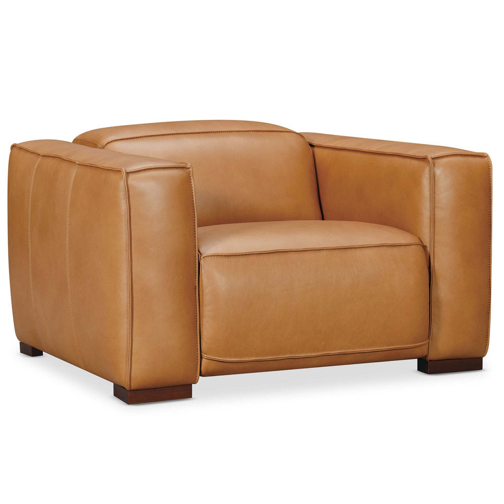 Fresco Leather Power Recliner, Zen Caramel-Furniture - Chairs-High Fashion Home