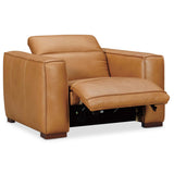 Fresco Leather Power Recliner, Zen Caramel-Furniture - Chairs-High Fashion Home