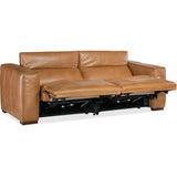 Fresco Power Motion Leather Sofa, Zen Caramel-Sofas-High Fashion Home
