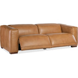 Fresco Power Motion Leather Sofa, Zen Caramel-Sofas-High Fashion Home
