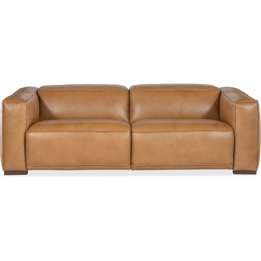 Fresco Power Motion Leather Sofa, Zen Caramel-Sofas-High Fashion Home