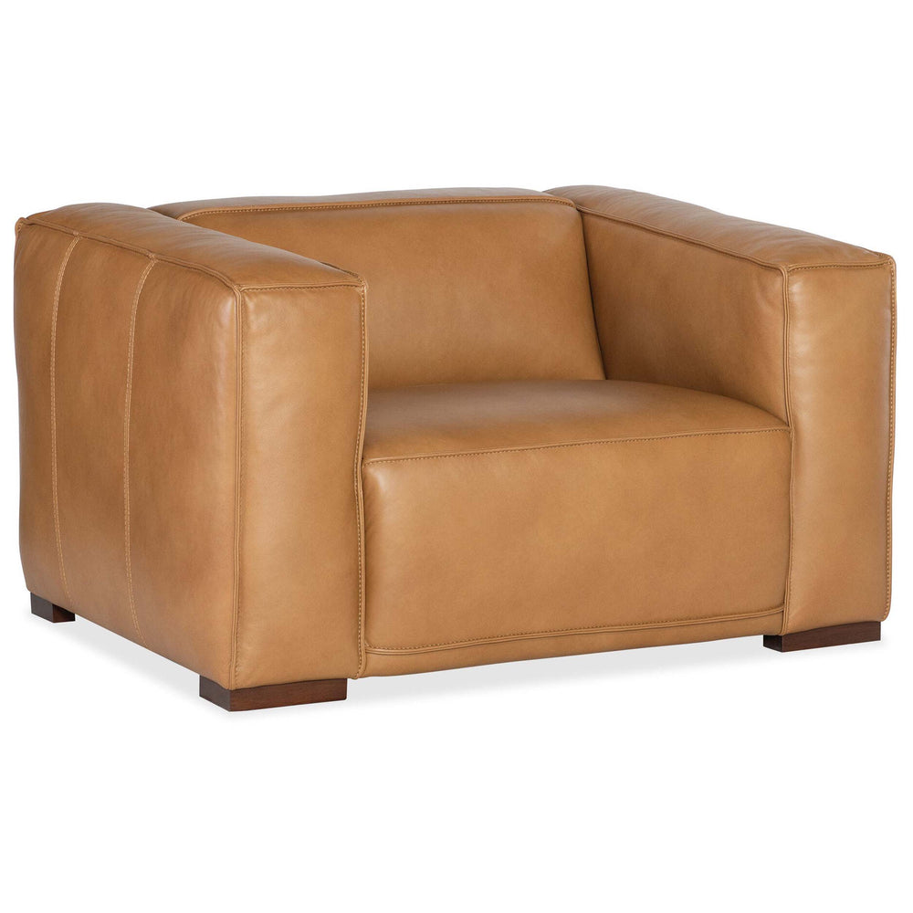 Maria Leather Chair, Zen Caramel-Furniture - Chairs-High Fashion Home