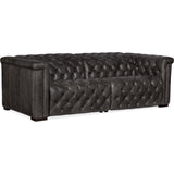 Savion Power Motion Leather Sofa, Bellagio Gravel-Sofas-High Fashion Home