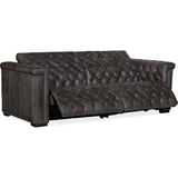 Savion Power Motion Leather Sofa, Bellagio Gravel-Sofas-High Fashion Home