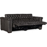 Savion Power Motion Leather Sofa, Bellagio Gravel-Sofas-High Fashion Home