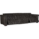 Savion Grandier Leather Sofa, Bellagio Gravel-Furniture - Sofas-High Fashion Home