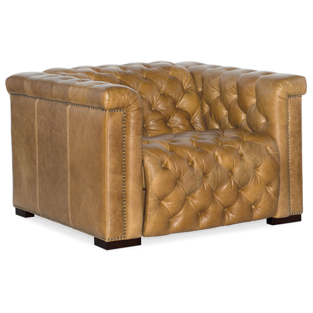 Savion Leather Grandier Power Recliner, Saddlebag Coin-Furniture - Chairs-High Fashion Home