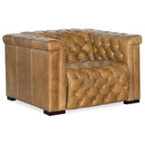 Savion Leather Grandier Power Recliner, Saddlebag Coin-Furniture - Chairs-High Fashion Home