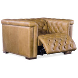 Savion Leather Grandier Power Recliner, Saddlebag Coin-Furniture - Chairs-High Fashion Home