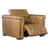 Savion Leather Grandier Power Recliner, Saddlebag Coin-Furniture - Chairs-High Fashion Home