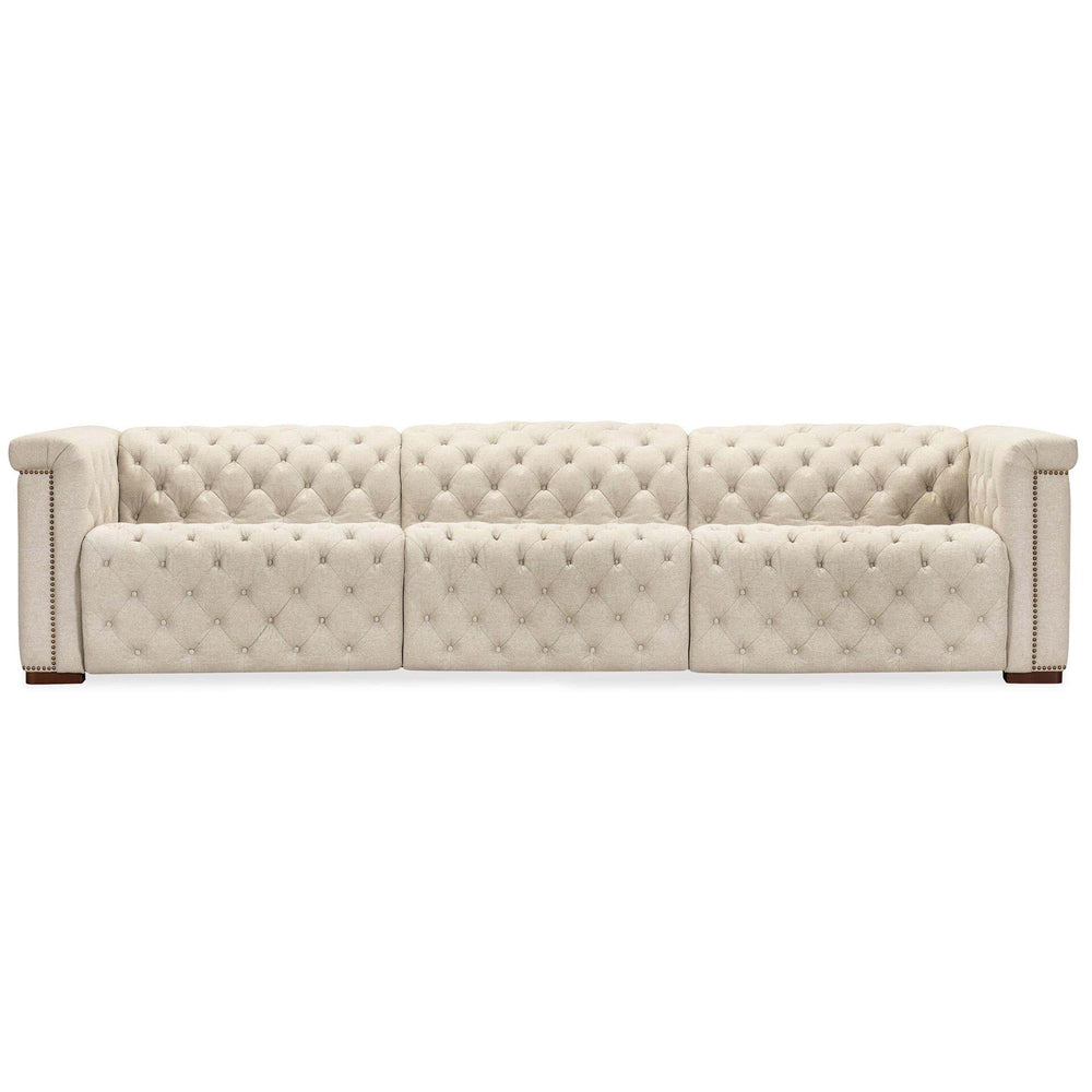 Savion Deux Leather Power Recliner Sofa, Aries Beach