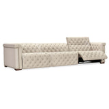 Savion Deux Leather Power Recliner Sofa, Aries Beach