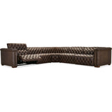 Savion Power Motion Leather Sectional, West Saddlewood