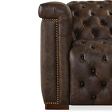 Savion Power Motion Leather Sectional, West Saddlewood