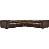 Savion Power Motion Leather Sectional, West Saddlewood