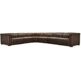 Savion Leather Deux 6 Seat Sectional w/ Three Power Recliners by Hooker