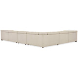 Savion Leather Deux 6 Seat Sectional w/ Three Power Recliners, Aries Beach-Furniture - Sofas-High Fashion Home