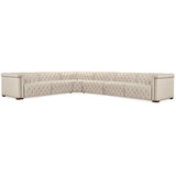 Savion Leather Deux 6 Seat Sectional w/ Four Power Recliners by Hooker