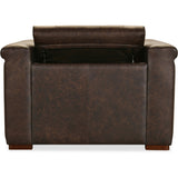 Savion Power Motion Leather Chair, West Saddlewood-Furniture - Chair-High Fashion Home