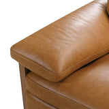 Jericho Leather 5-Piece Power Reclining Sectional, Brown