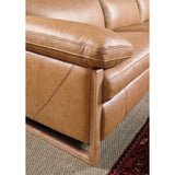 Jericho Leather 5-Piece Power Reclining Sectional, Brown