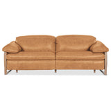 Jericho Leather Power Sofa, Dallas Toffee-Furniture - Sofas-High Fashion Home