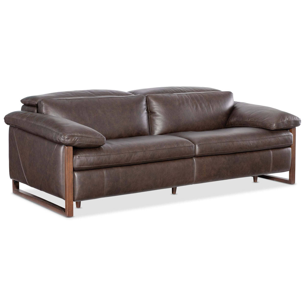 Jericho Leather Power Sofa by Hooker