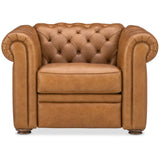 Glover Leather Power Recliner, Dorn Caramel