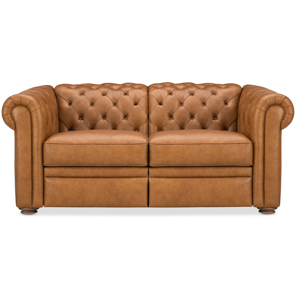 Glover Leather Power Reclining Loveseat, Dorn Caramel